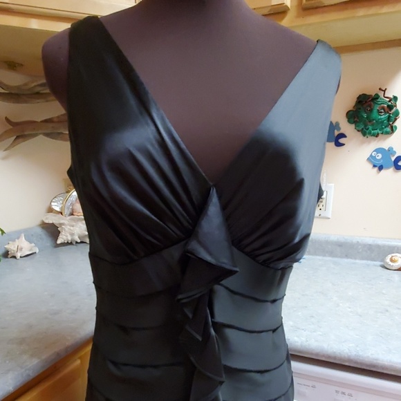 Jones New York Layered Silk Formal Party Dress 8 - Picture 5 of 8